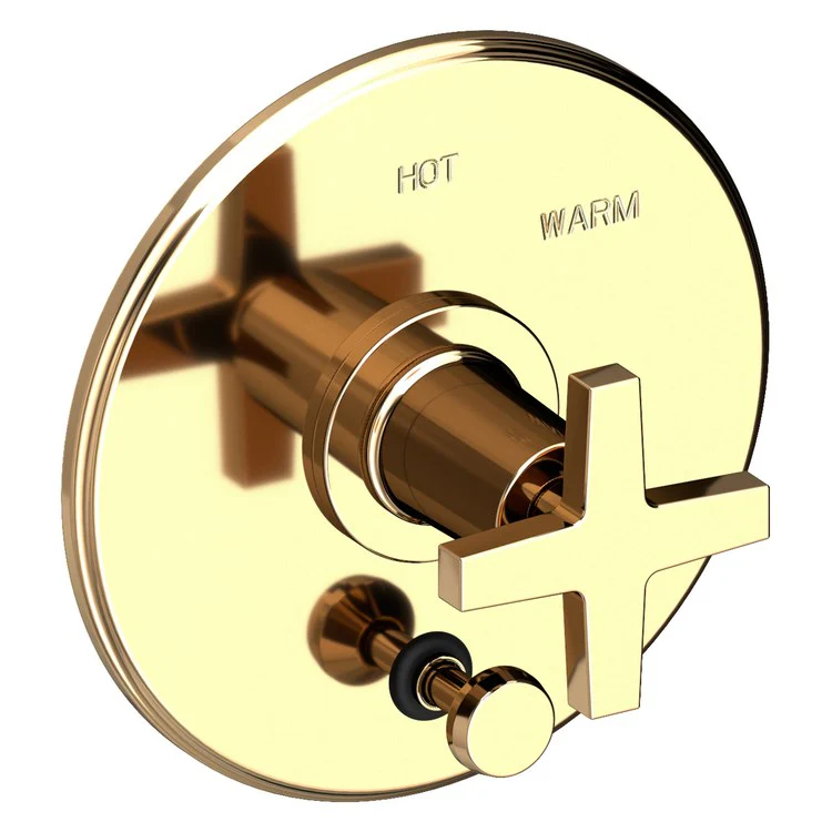 Pressure Balance Valve Trim Dorrance with Diverter Pull Knob 1 Cross Forever Brass PVD ADA Depth 3-1/6 Inch - Frankwebs