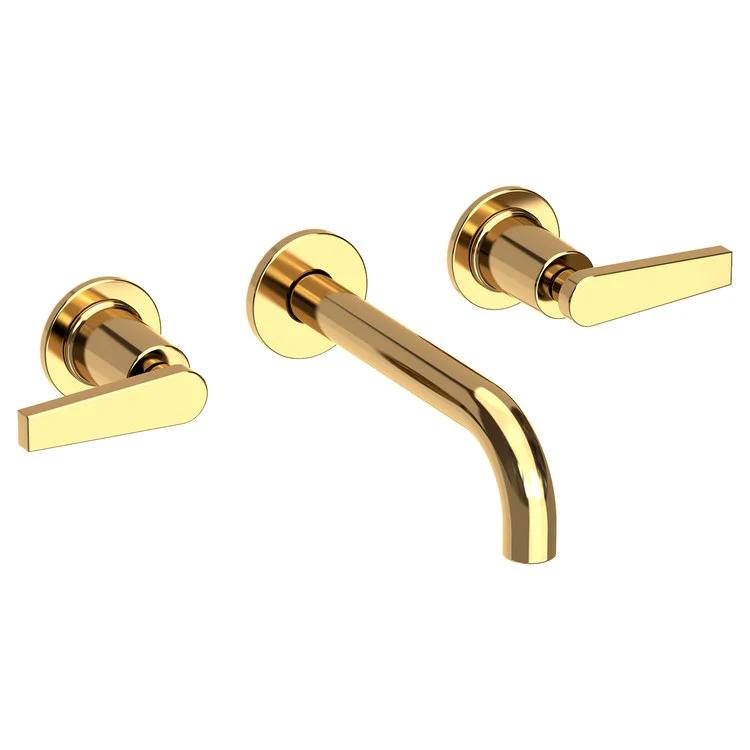Lavatory Faucet Dorrance Wall Mount 8 Inch Spread 2 Lever ADA Watersense Aged Brass 1.2 Gallons Per Minute Brass Less Drain Spout Reach 7-1/9 Inch - Frankwebs