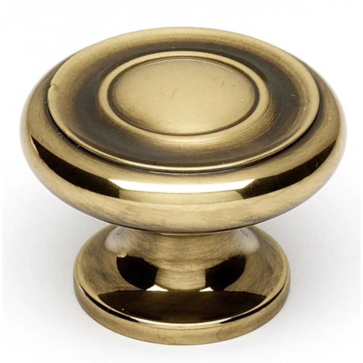 Knob II Collection Round Barcelona Brass 1-1/2 Inch 1-1/8 Inch 1 Inch - Frankwebs