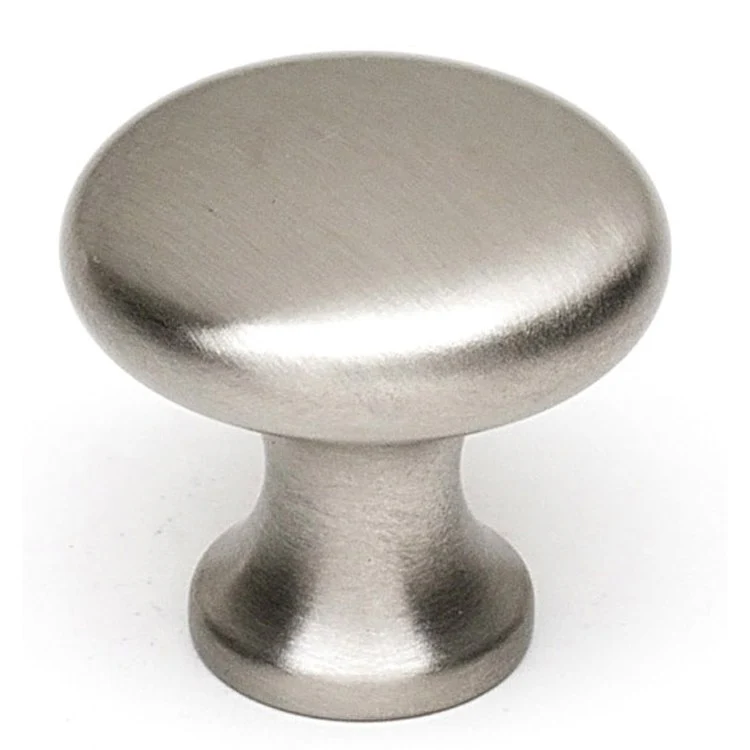 Knob I Collection Round Satin Nickel Brass 1 Inch 1 Inch 9/16 Inch - Frankwebs