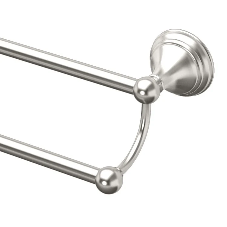 Towel Bar Charlotte 24 Inch Double Satin Nickel Wall Mount Metal - Frankwebs
