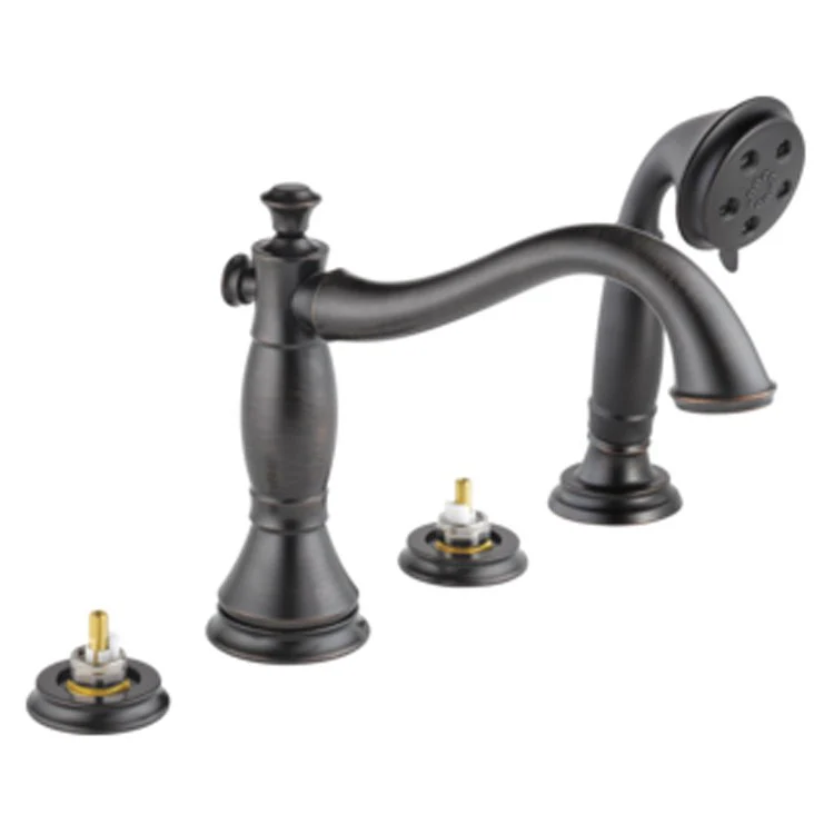Cassidy Two Handle Roman Tub Filler with Handshower without Handles - Frankwebs