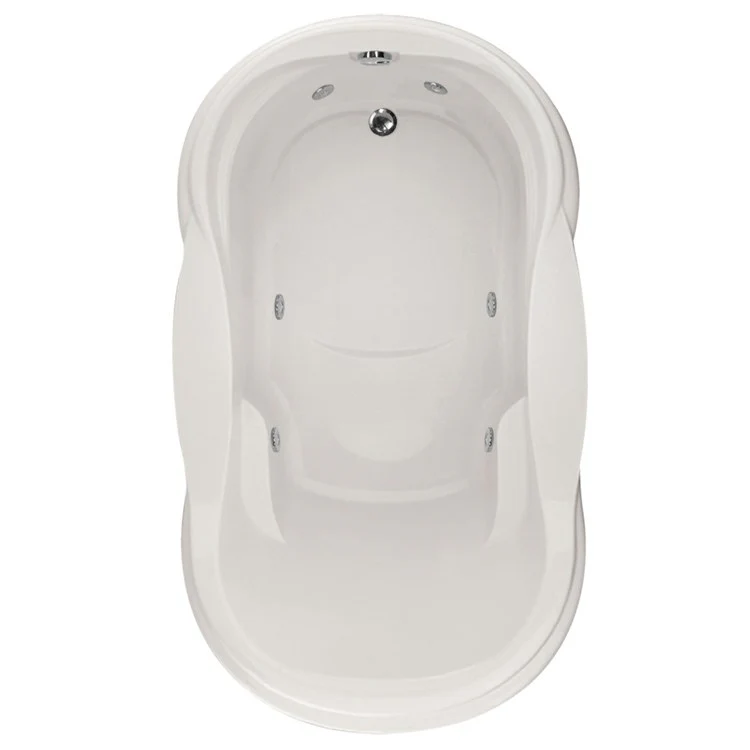 Whirlpool Tub Designer Collection Vanessa 72 x 42 x 21 Inch Drop-In End Drain Bone Oval - Frankwebs