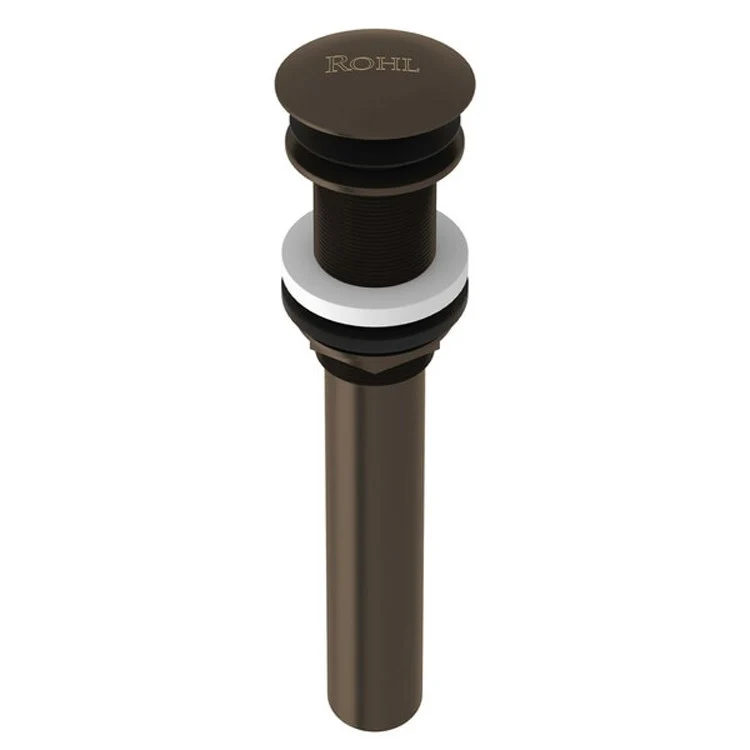 Push Drain Non-Slotted Touch Seal Dome with 6 Inch Tailpiece 2-1/2 x 2-1/2 x 8-7/16 Inch Satin Nickel Brass for Drains - Frankwebs